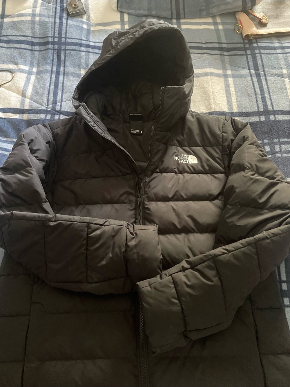 The North Face Black Insulated Jacket with Logo Tag